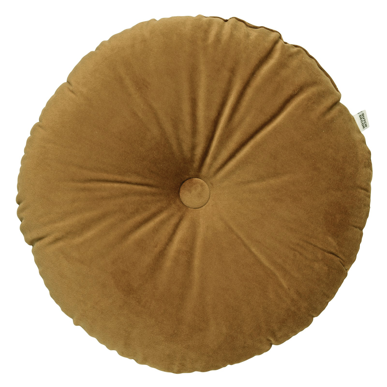 Dutch Decor OLLY - Sierkussen rond velvet Ø40 cm - Tobacco Brown - bruin - Dutch Decor - Dutch Decor OLLY - Sierkussen rond velvet Ø40 cm - Tobacco Brown - bruin - Dutch Decor -